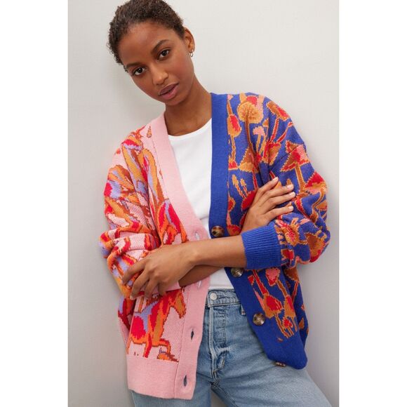 FARM Rio Colorful V-Neck Sweater - Picture 2 of 10